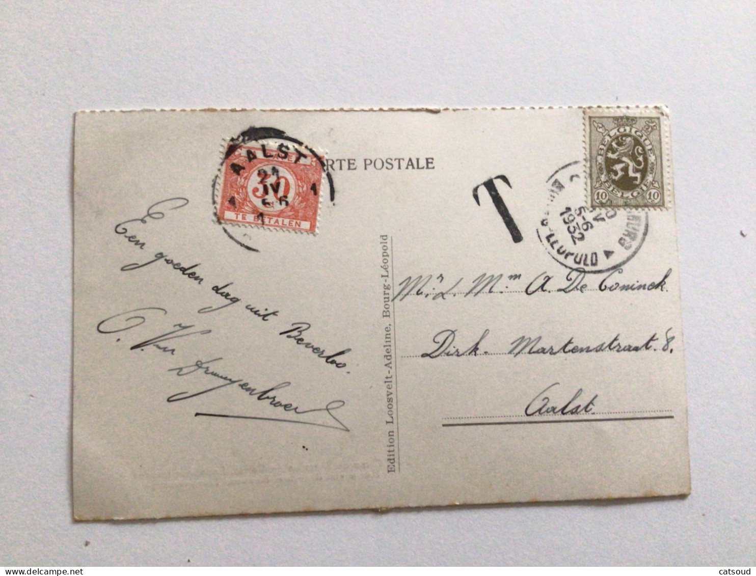 Carte Postale Ancienne (1932) Camp De Beverloo Carrés Logement Troupes - Beringen