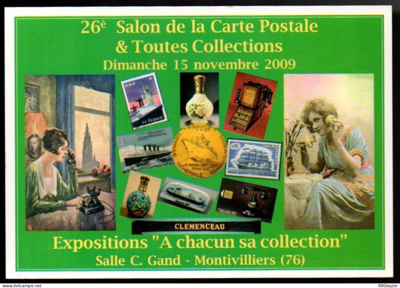 MONTIVILLIERS 2009. 26ème Salon De La Carte Postale Et Totes Collections. - Bourses & Salons De Collections