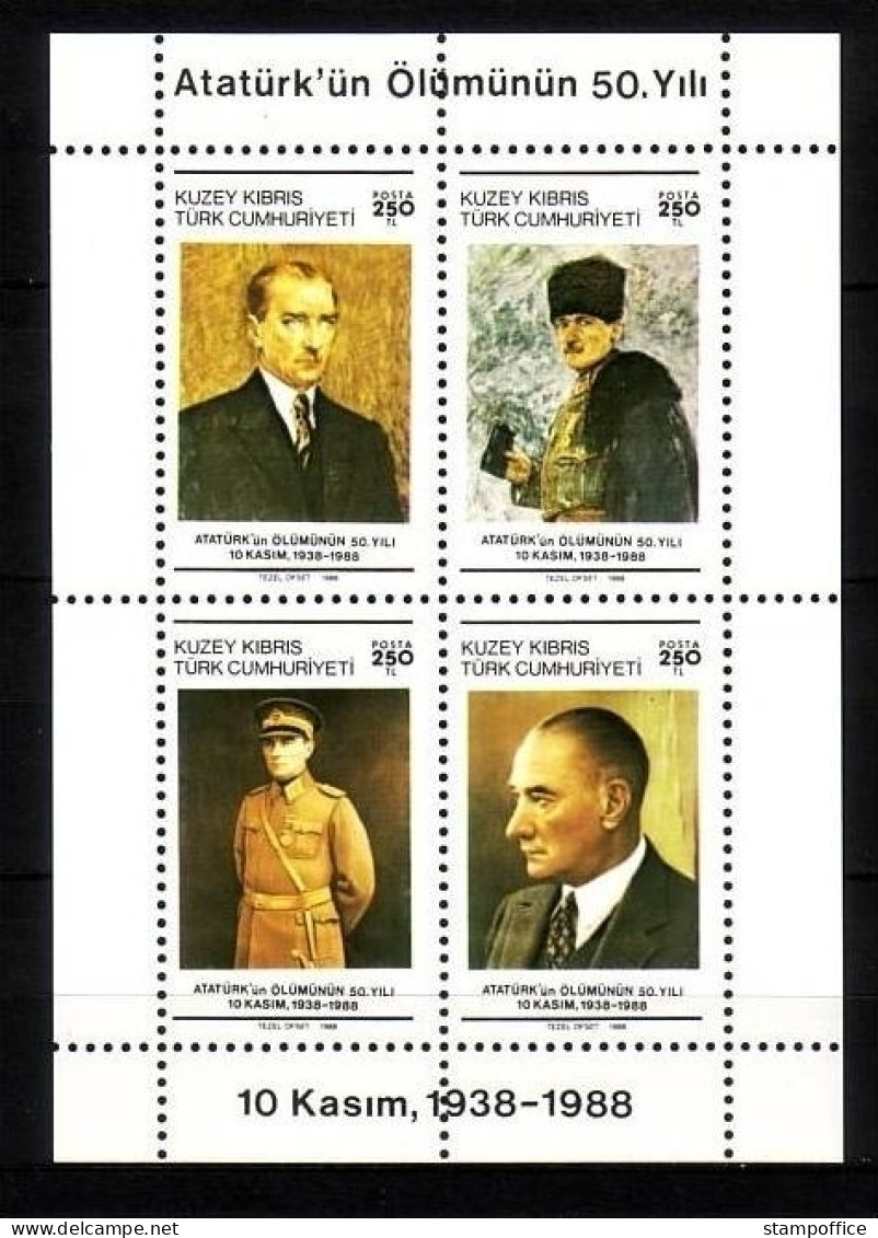 TÜRKISCH ZYPERN BLOCK 6 POSTFRISCH(MINT) KEMAL ATATÜRK 1988 - Unused Stamps