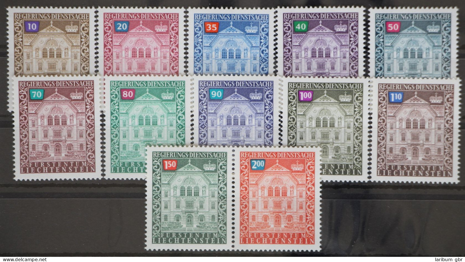 Liechtenstein 57-68 Postfrisch Als Dienstmarken #GD495 - Other & Unclassified