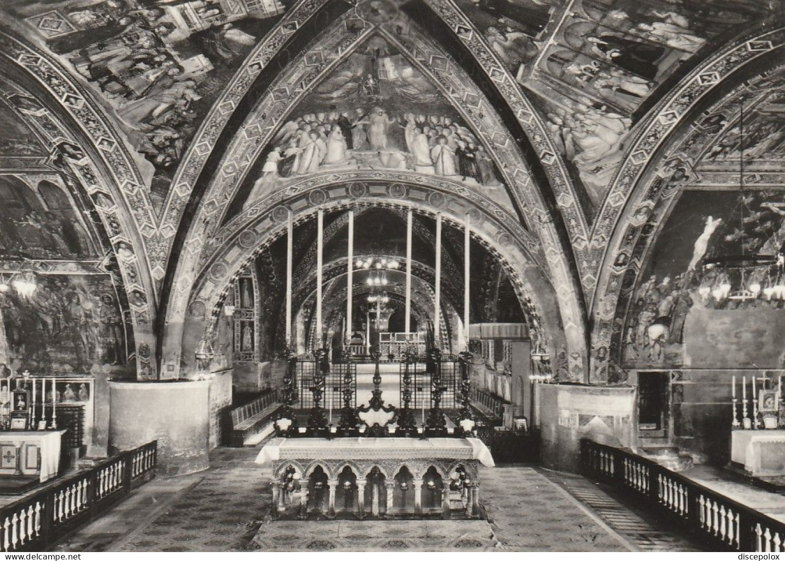 AD254 Assisi (Perugia) - Basilica Inferiore Di San Francesco - Crociera E Altare Maggiore / Viaggiata 1961 - Autres & Non Classés