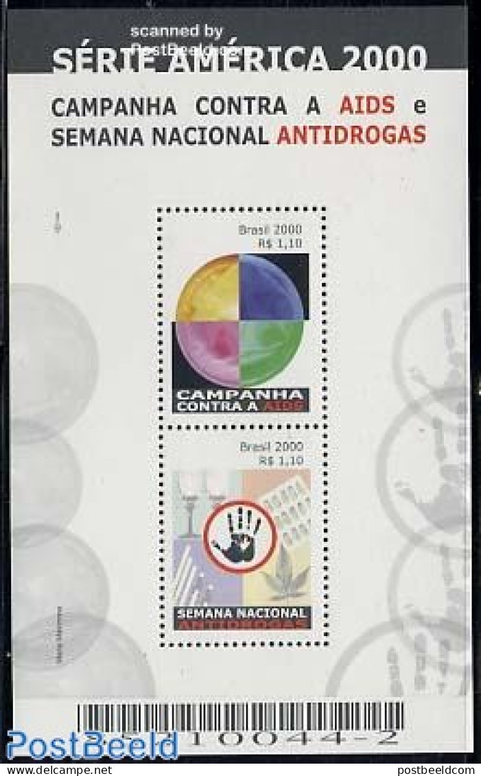Brazil 2000 UPAEP, Aids S/s, Mint NH, Health - AIDS - Health - U.P.A.E. - Unused Stamps
