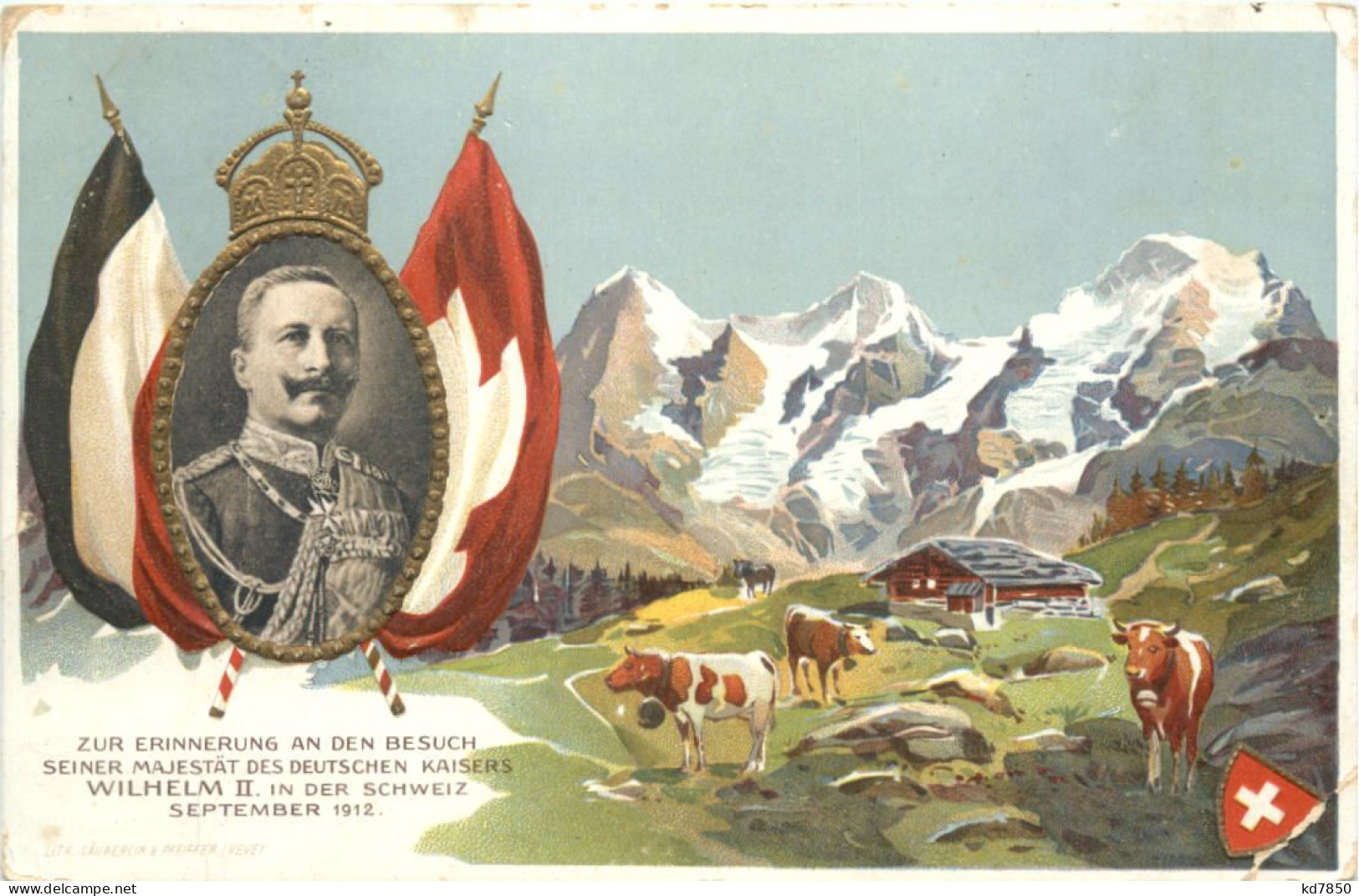 Erinnerung An Den Besuch Kaiser Wilhelm II In Der Schweiz 1912 - Sonstige & Ohne Zuordnung