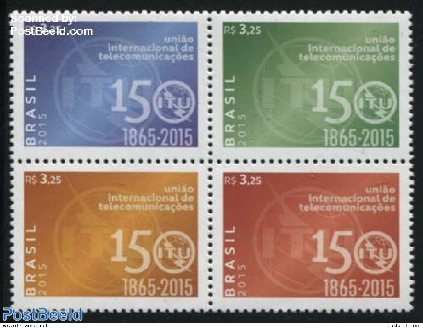 Brazil 2015 150 Years ITU 4v [+], Mint NH, Various - I.T.U. - Nuevos