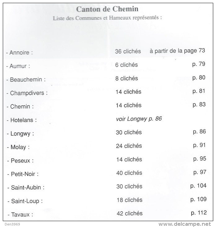Argus Et Répertoire Des Cartes Postales Du Jura - Cantons De CHAUSSIN Et CHEMIN - Other & Unclassified