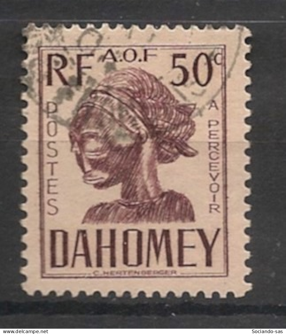 DAHOMEY - 1941 - Taxe TT N°YT. 24 - Femme Indigène 50c Violet-brun - Oblitéré / Used - Gebraucht