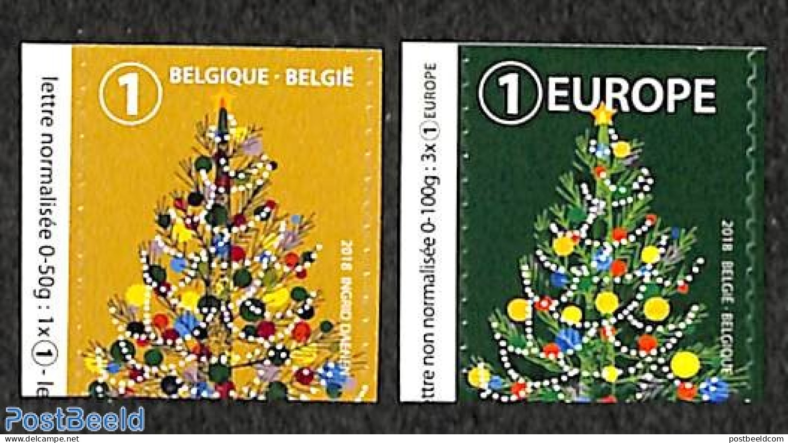 Belgium 2018 Christmas 2v S-a, Mint NH, Religion - Christmas - Neufs