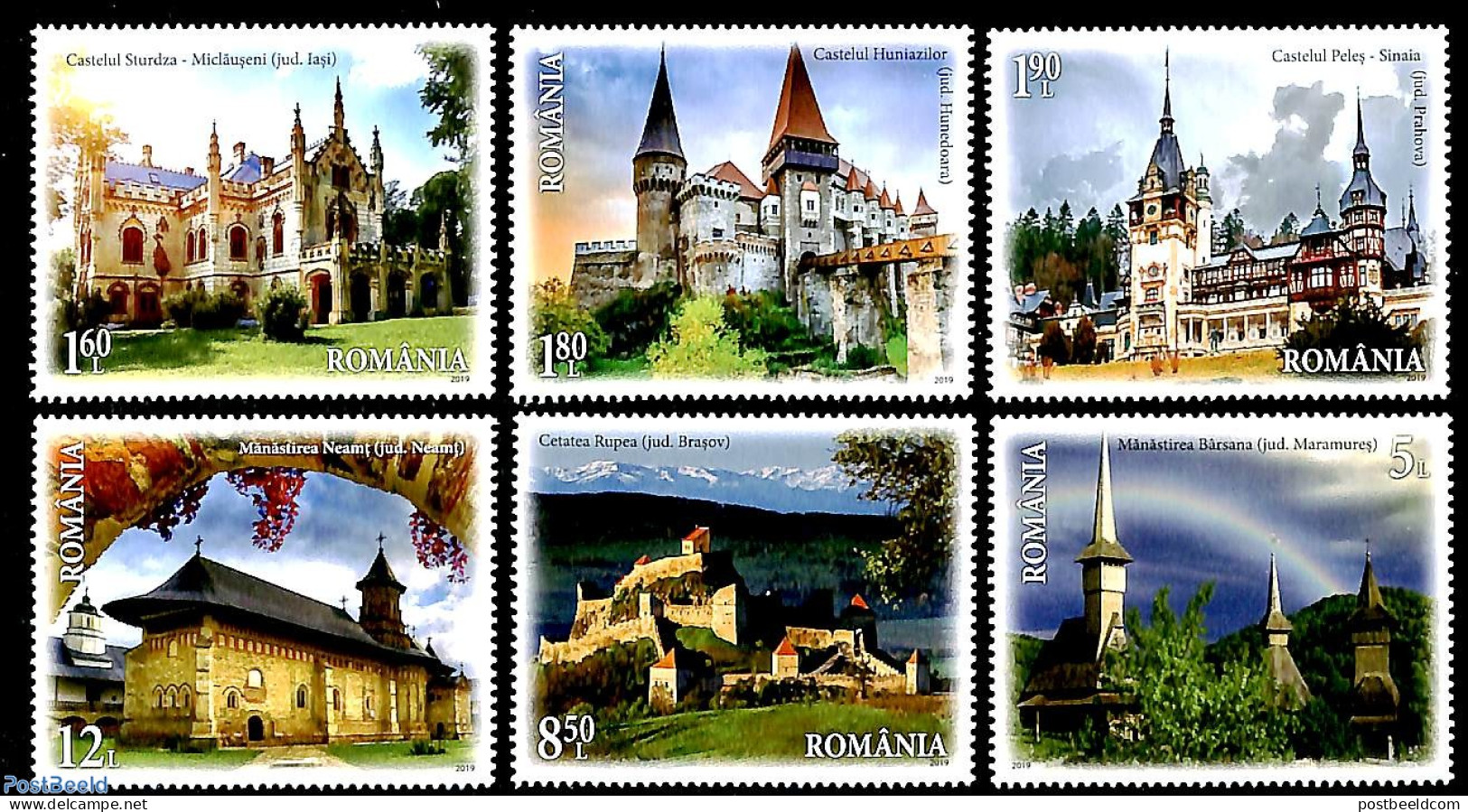 Romania 2019 Welcome In Romania 6v, Mint NH, Religion - Various - Churches, Temples, Mosques, Synagogues - Tourism - Nuovi