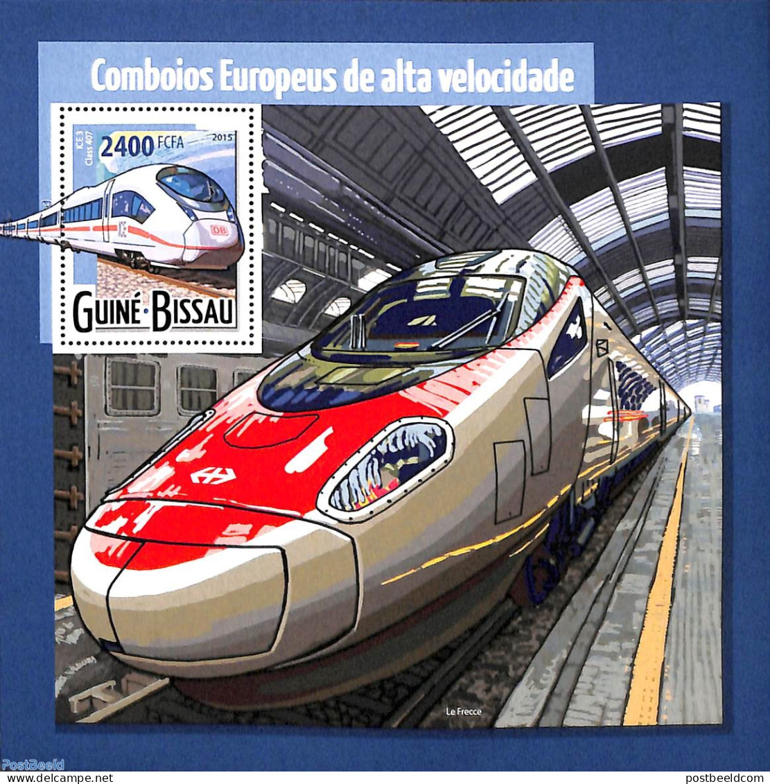 Guinea Bissau 2015 High Speed Railway S/s, Mint NH, Transport - Railways - Trains