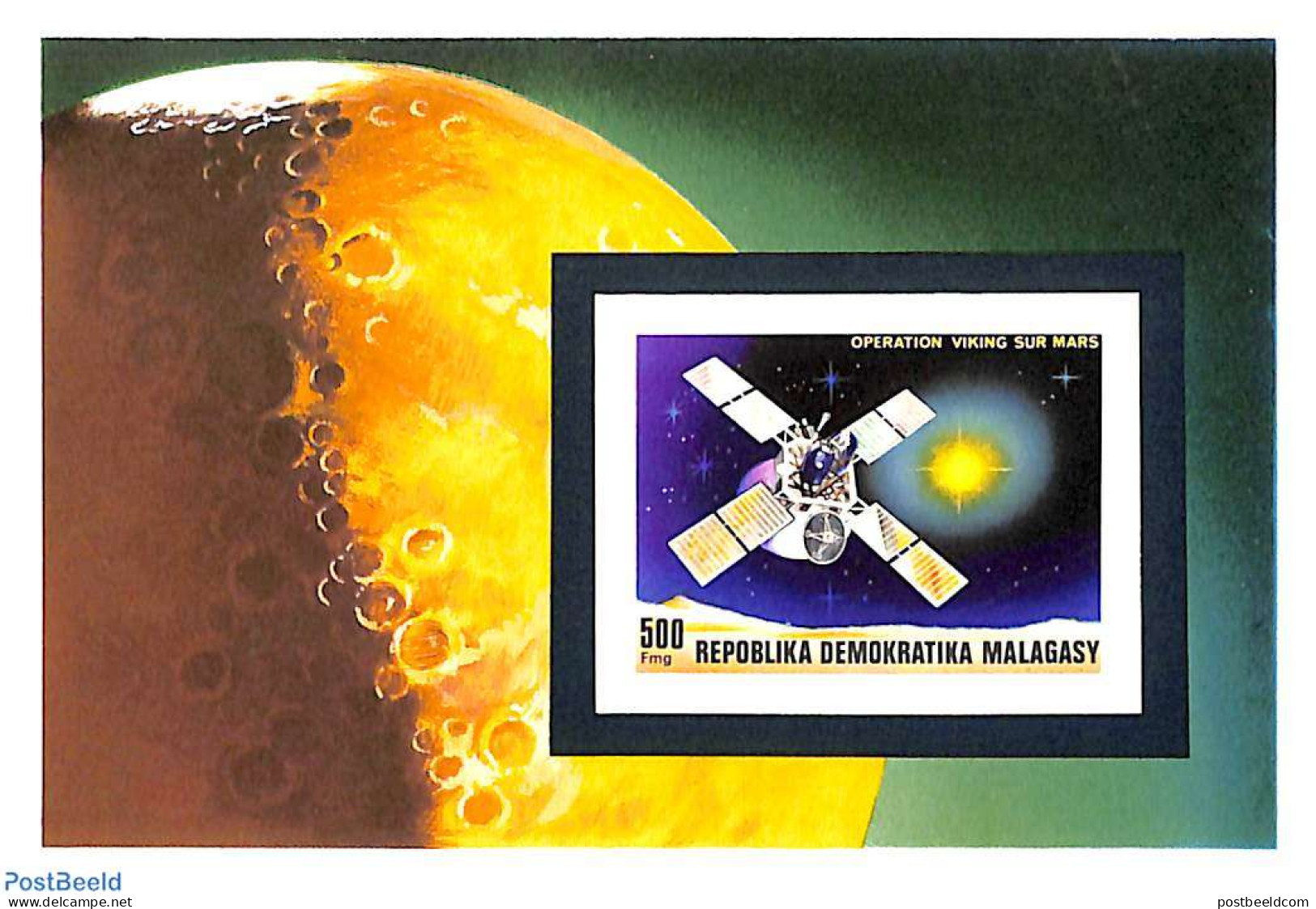 Madagascar 1976 Viking S/s, Imperforated, Mint NH, Transport - Space Exploration - Sonstige & Ohne Zuordnung