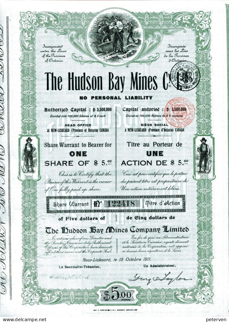 The HUDSON BAY MINES Company Limited - Mijnen