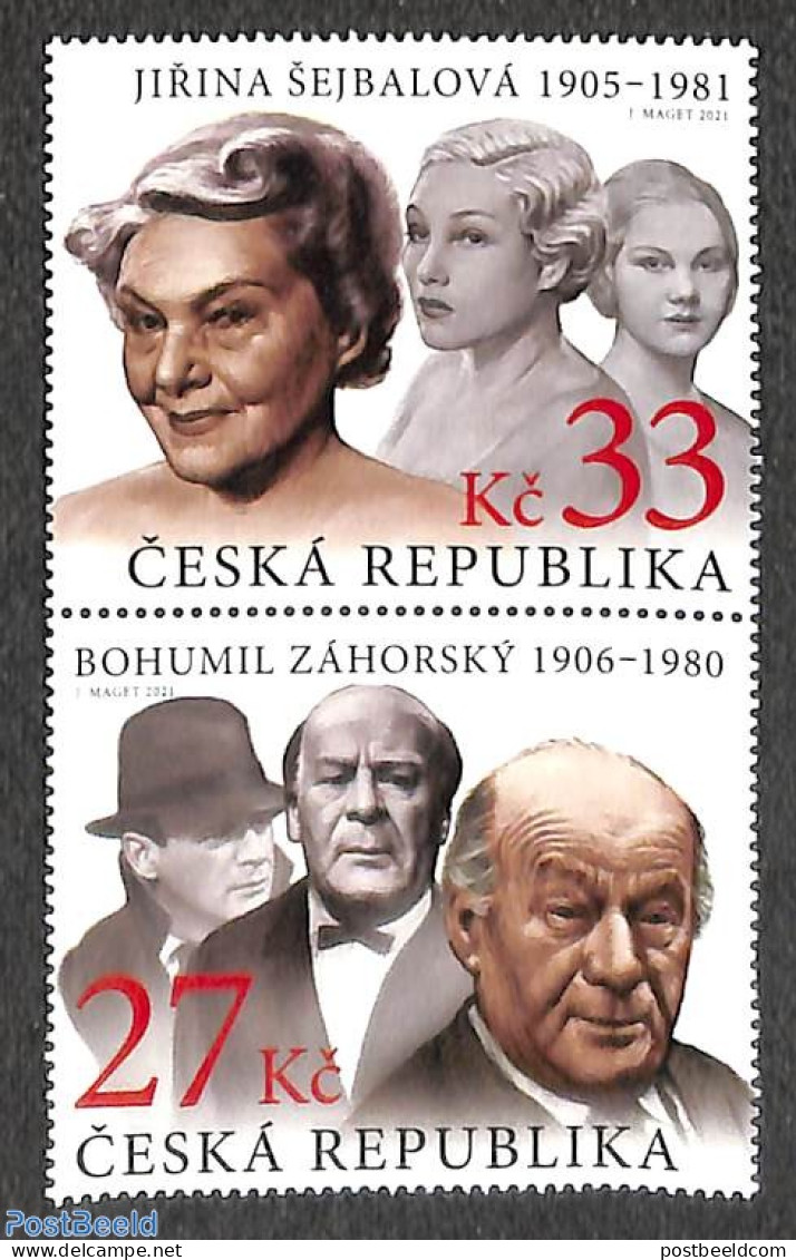 Czech Republic 2021 B. Zahorsky & J. Sejbalova 2v [:], Mint NH, Performance Art - Theatre - Altri & Non Classificati