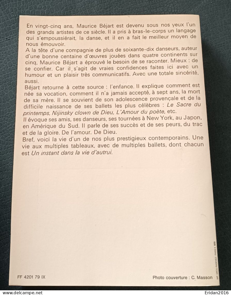 Un Instant Dans La Vie D'autrui  Mémoires : Maurice Béjart: GRAND FORMAT - Biographie