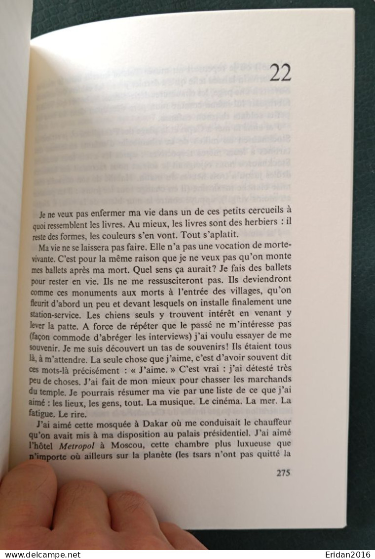 Un instant dans la vie d'autrui  Mémoires : Maurice Béjart: GRAND FORMAT