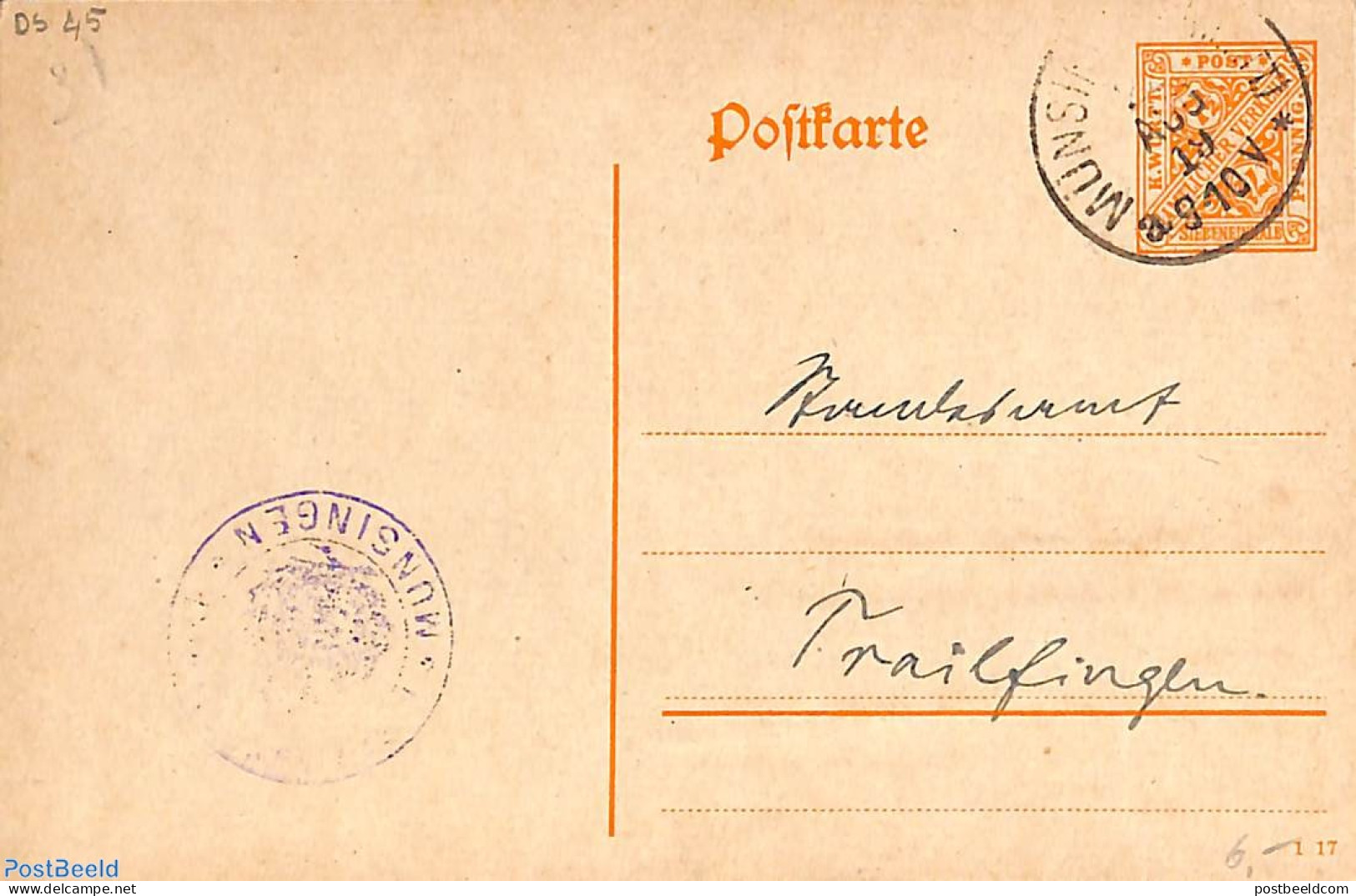 Germany, Wurtemberg 1916 Postcard 7.5pf From MÜNSINGEN , Used Postal Stationary - Other & Unclassified