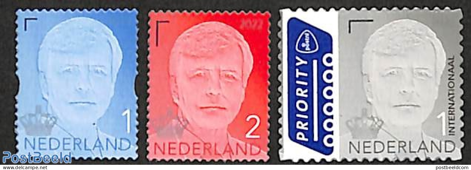 Netherlands 2022 Definitives 3v, With Year 2022, Mint NH - Neufs