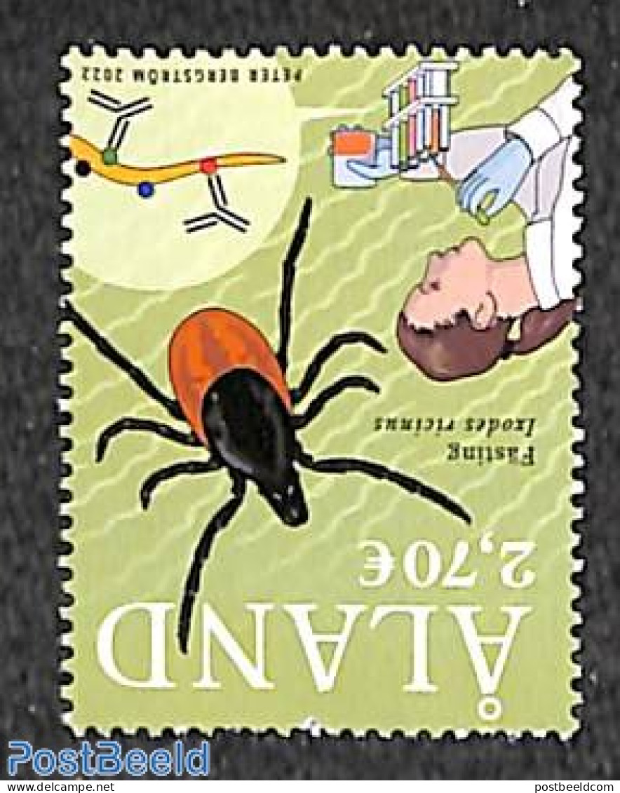 Aland 2022 Tick Research 1v, Mint NH, Health - Nature - Health - Insects - Ålandinseln