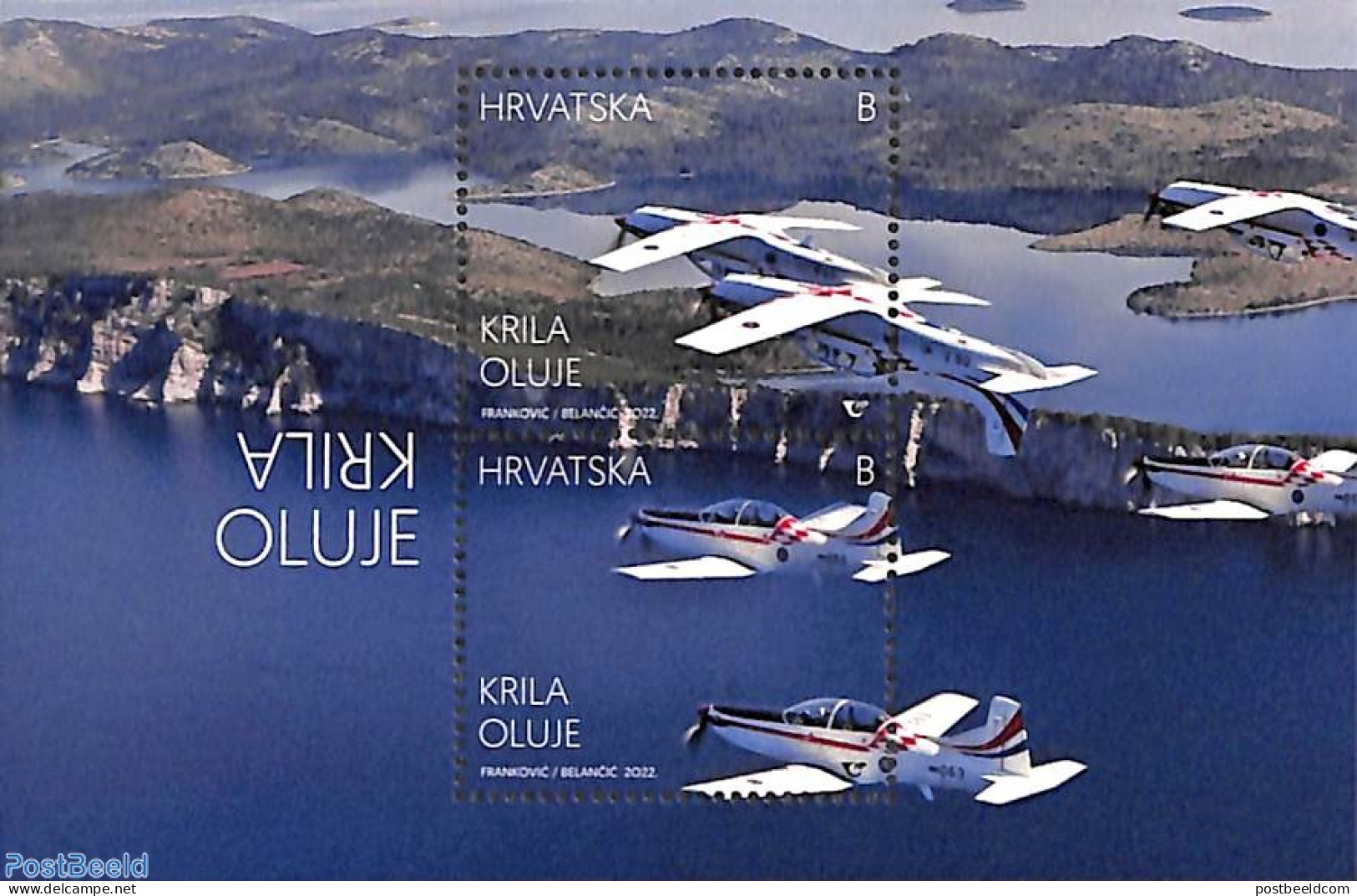 Croatia 2022 Wings Of The Storm S/s, Mint NH, Transport - Aircraft & Aviation - Airplanes