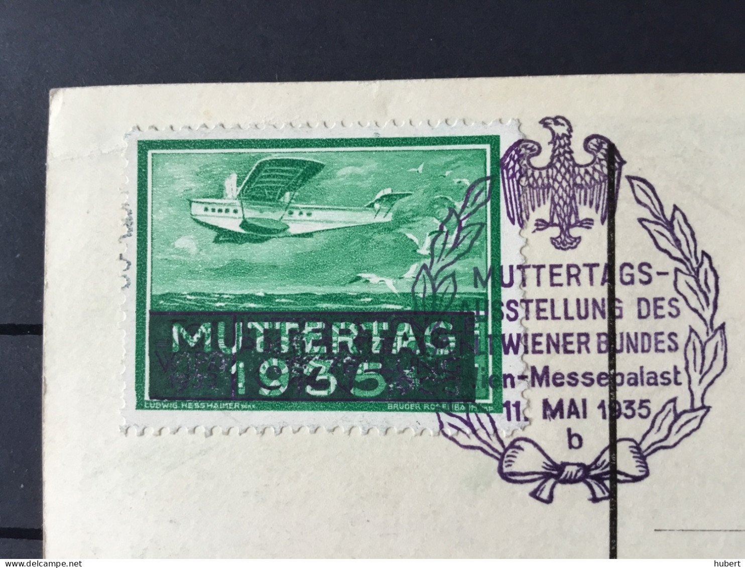 Carte YT 466 Muttertags 11-5-1935 Avec Vignette Et Oblitération 1 Jour - Storia Postale