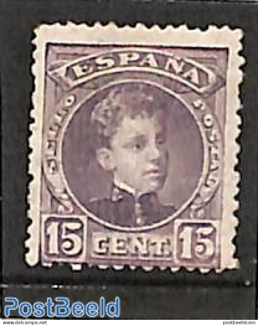 Spain 1902 15c, Blue Control Number, Stamp Out Of Set, Unused (hinged) - Neufs
