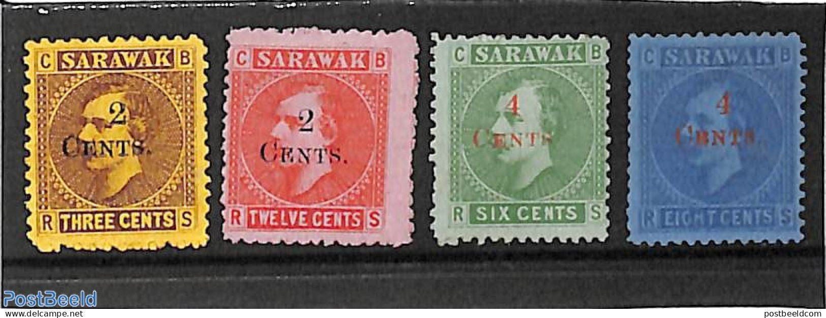 Malaysia 1899 Overprints 4v, Without Gum, Unused (hinged) - Autres & Non Classés