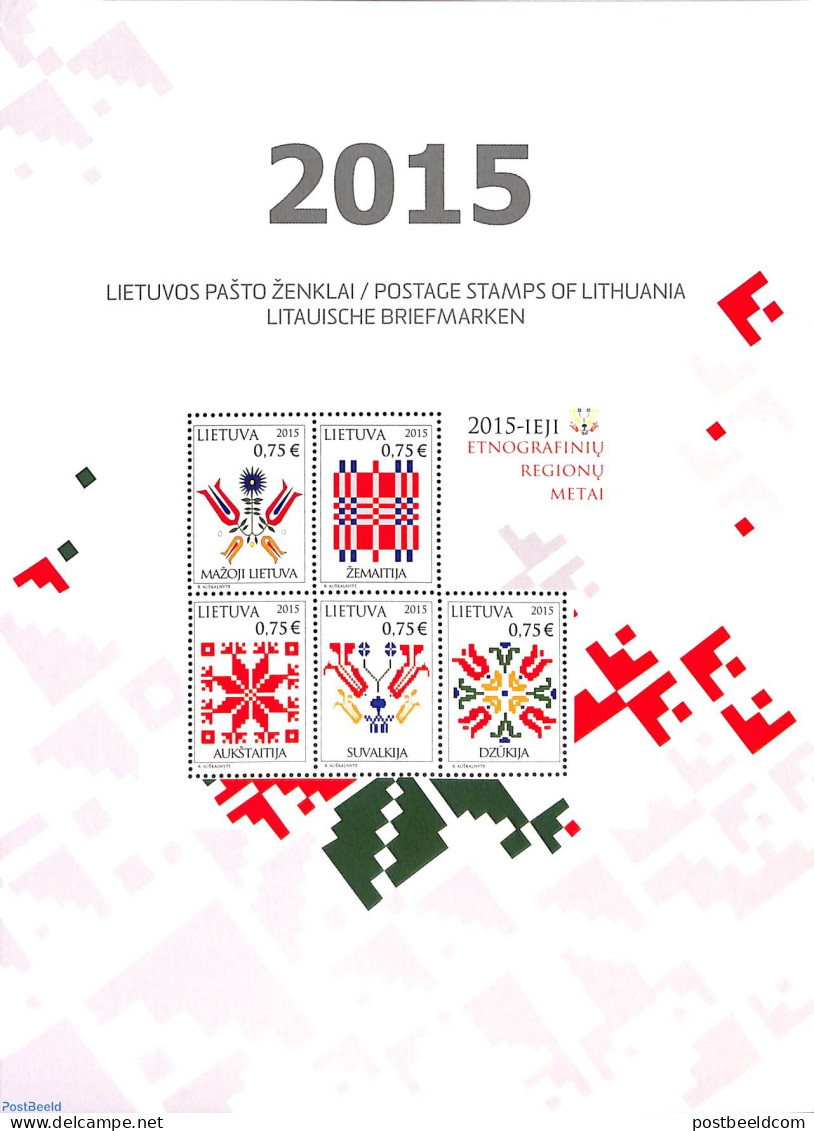 Lithuania 2015 Official Yearset 2015, Mint NH, Various - Yearsets (by Country) - Non Classés