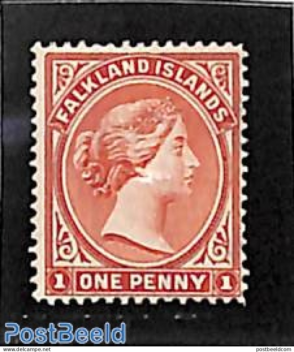 Falkland Islands 1891 1p,. Carminebrown, Stamp Out Of Set, Unused (hinged) - Autres & Non Classés
