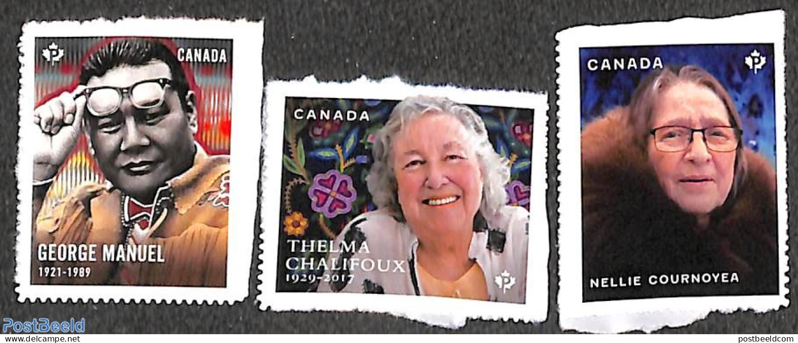 Canada 2023 Indigenous Leaders 3v S-a, Mint NH - Unused Stamps