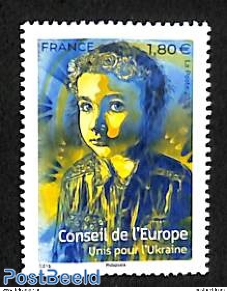 France 2023 Conseil De L'Europe 1v, Mint NH, History - Europa Hang-on Issues - Neufs