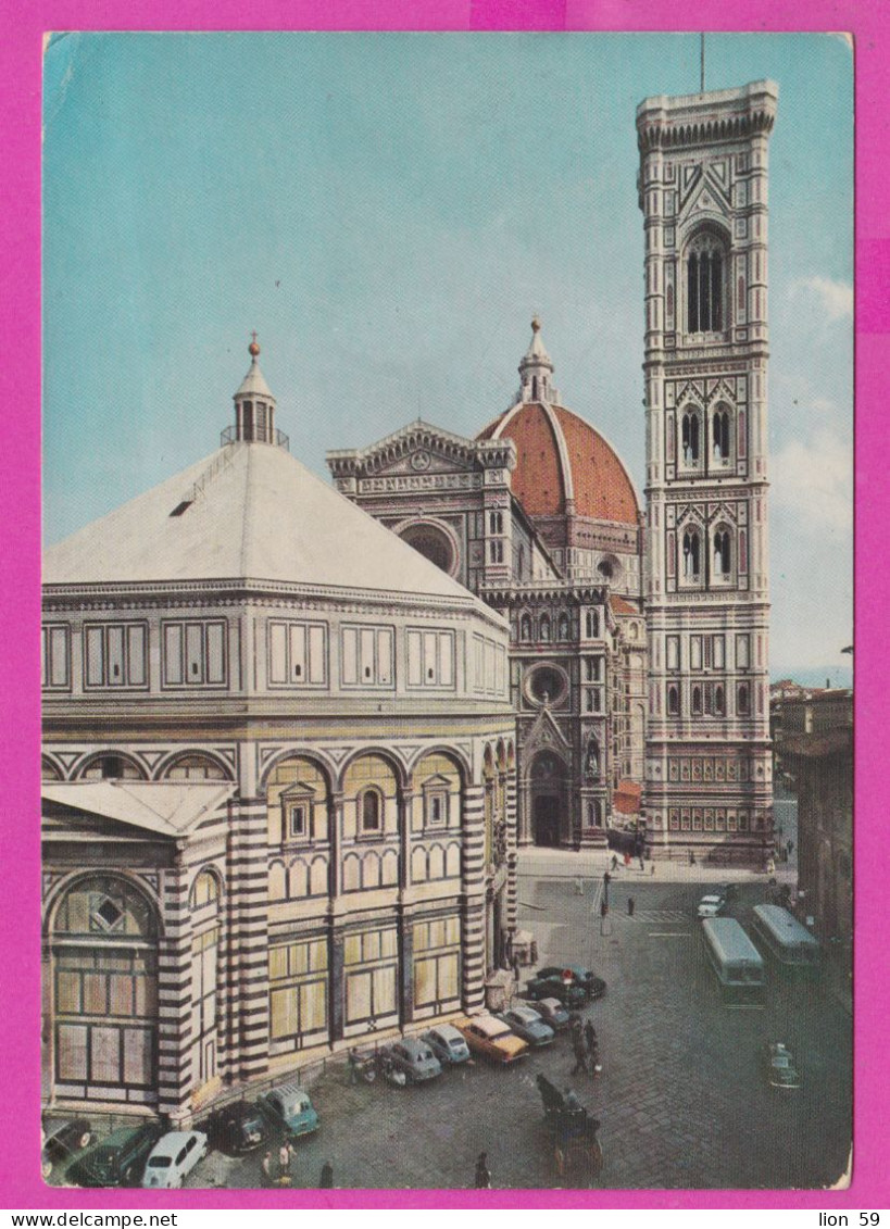 293934 / Italy - FIRENZE Battistero - Cattedrale E Campanile Di Giotto PC 1960 USED - 20+20 L Coin Of Syracuse Flamme - 1946-60: Storia Postale