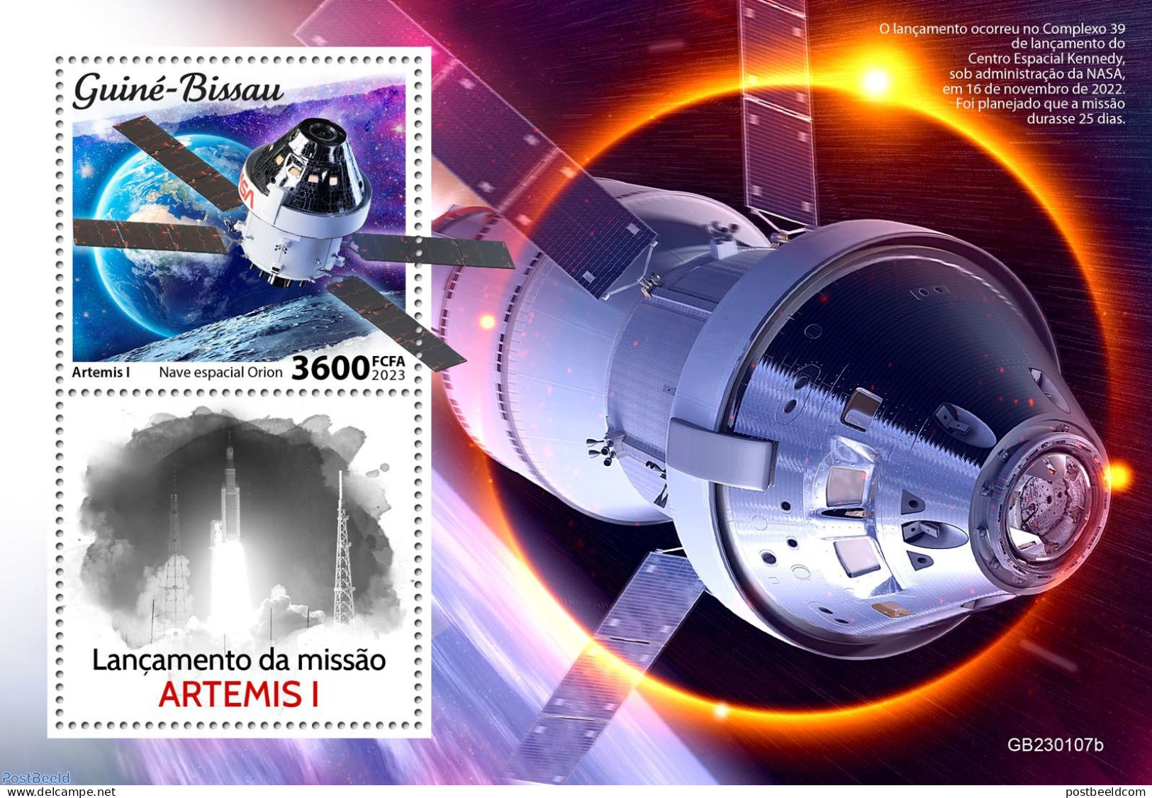 Guinea Bissau 2023 Artemis I, Mint NH, Transport - Space Exploration - Guinea-Bissau