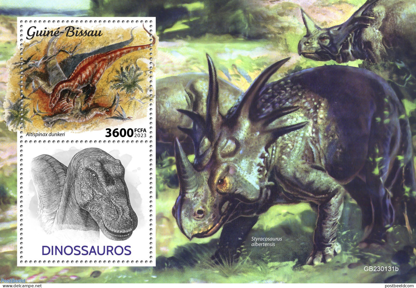 Guinea Bissau 2023 Dinosaurs, Mint NH, Nature - Prehistoric Animals - Preistorici