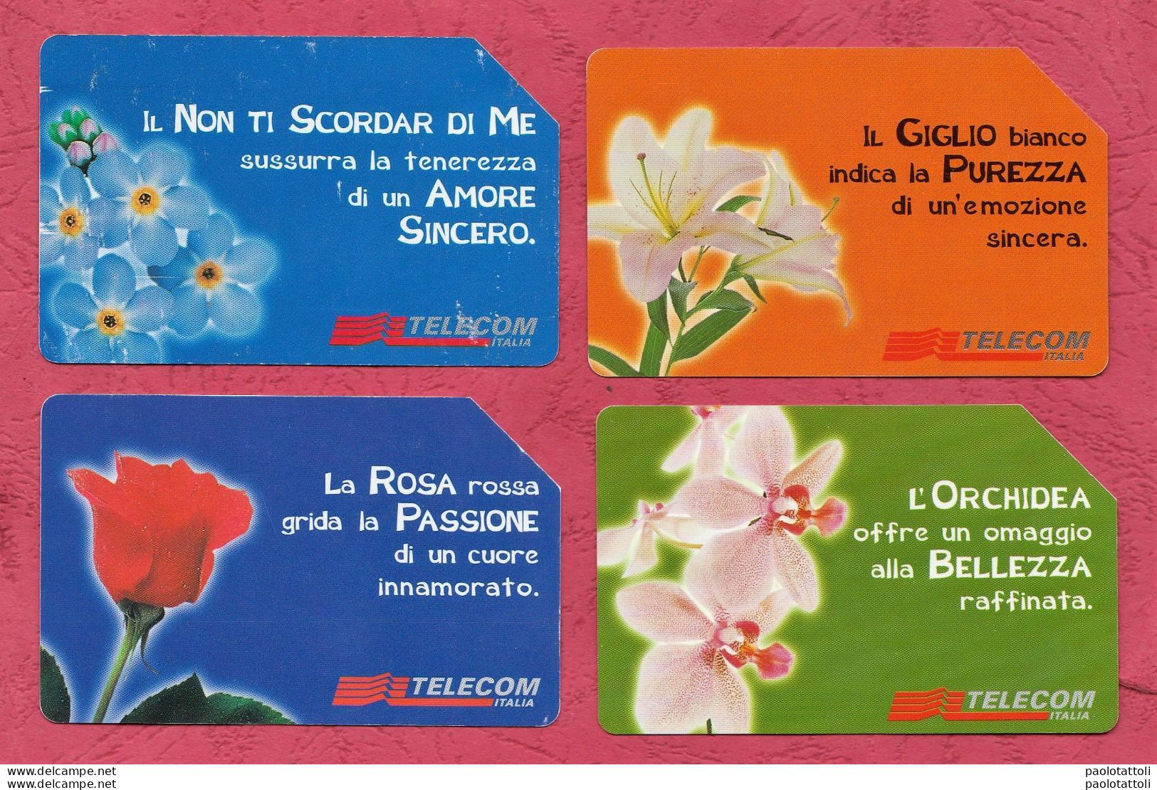 Italy- Telecom- Messaggi Floreali- Phone Card Used By 5000 & 10000 Lire- Ed. Cellograf, Publicenter, Mantegazza.. - Publiques Figurées Ordinaires