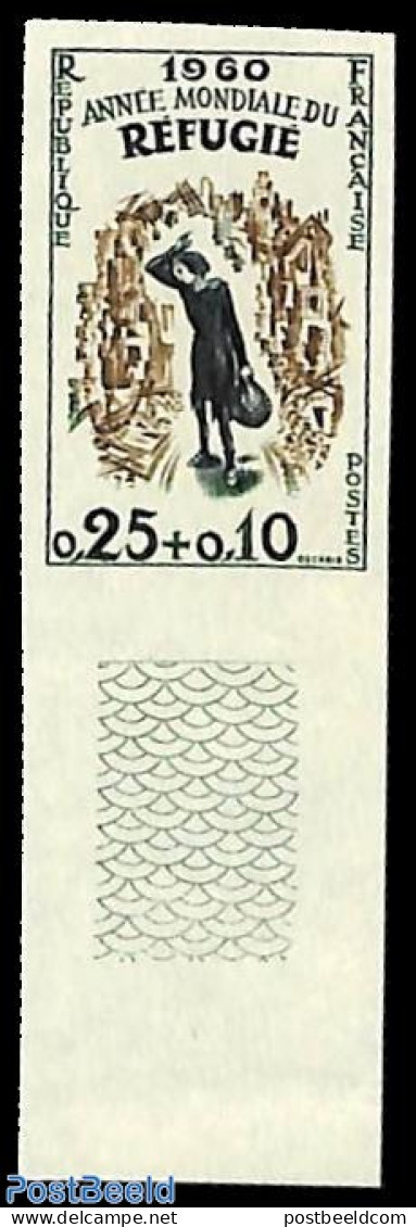 France 1960 Refugees 1v, Imperforated, Mint NH, History - Refugees - Unused Stamps