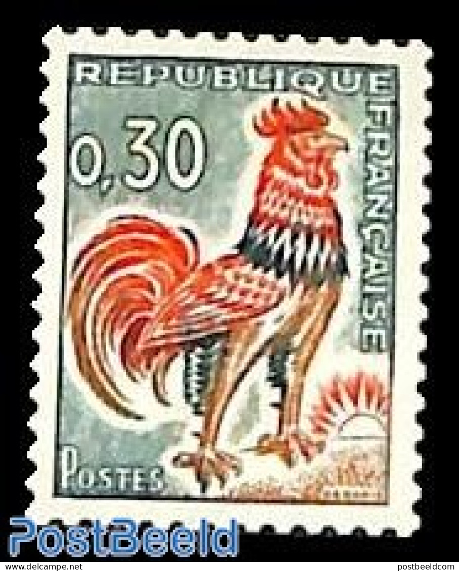 France 1965 Definitive 1v, With Red Number On Backside, Mint NH, Nature - Poultry - Unused Stamps