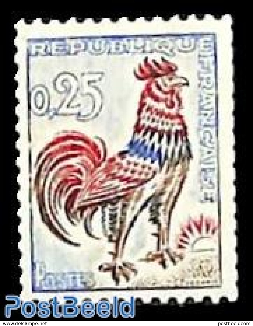 France 1962 Definitive, Coil Stamp With Green Number On Backside, Mint NH, Nature - Poultry - Nuevos