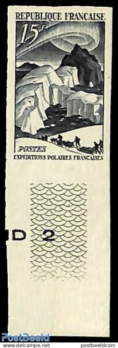 France 1949 Polar Expeditions 1v, Imperforated, Mint NH, Science - The Arctic & Antarctica - Unused Stamps