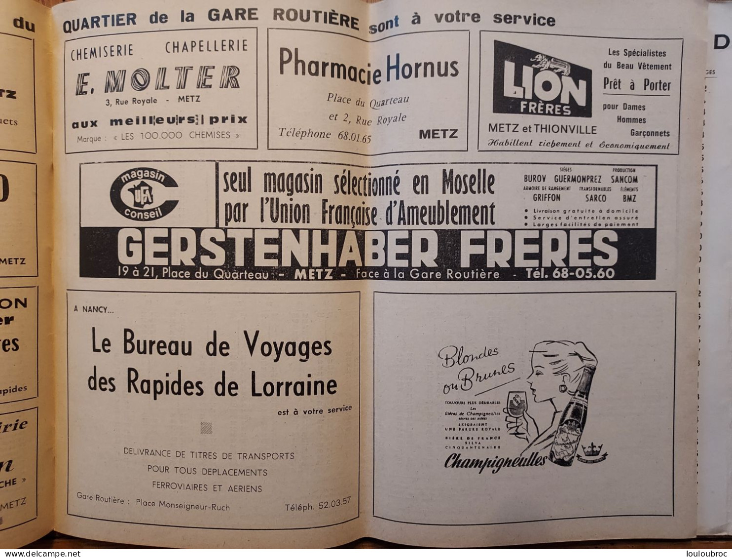 LES RAPIDES DE LORRAINE ETE 1965 HORAIRES DES AUTOBUS LIVRET DE 56 PAGES RESEAUX METZ-NANCY - Europe