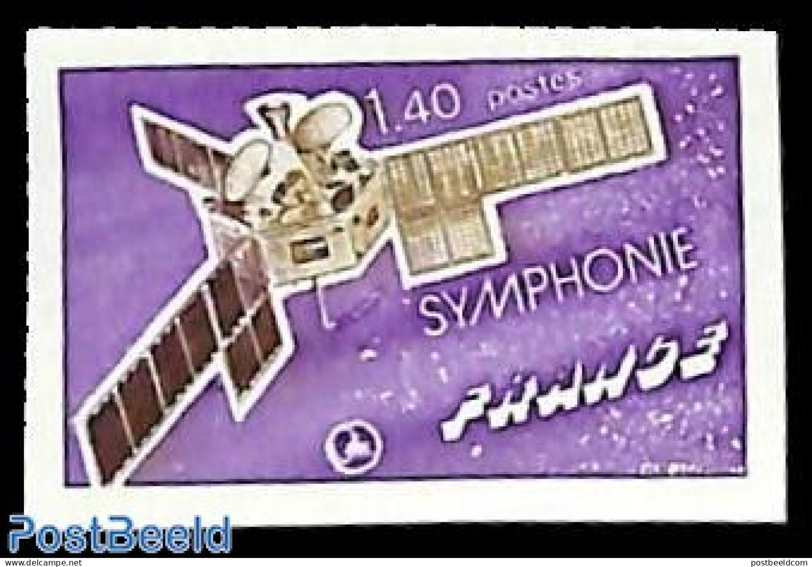 France 1976 Satelite 1v, Imperforated, Mint NH, Transport - Space Exploration - Unused Stamps