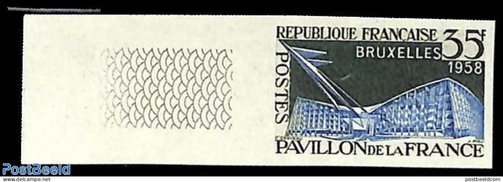 France 1958 World Expo Brussels 1v, Imperforated, Mint NH, Various - World Expositions - Nuevos