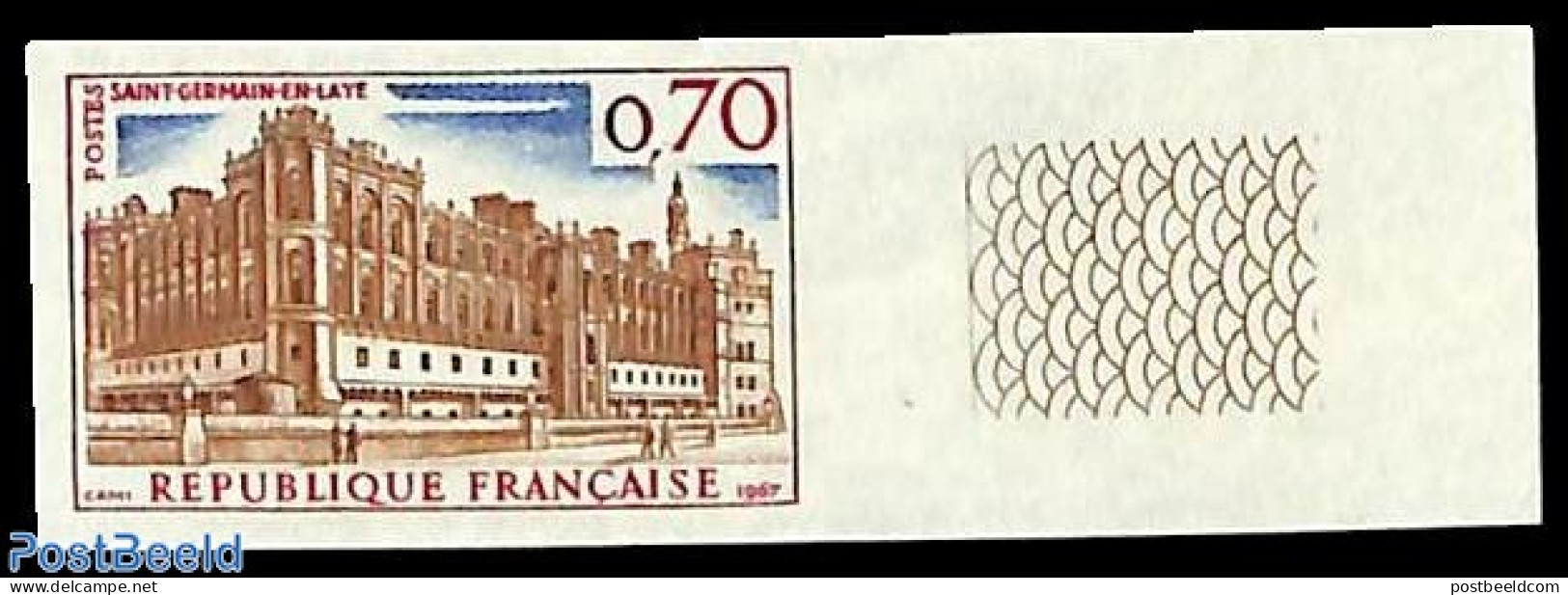 France 1967 St Germain En Laye 1v, Imperforated, Mint NH, Art - Castles & Fortifications - Ongebruikt