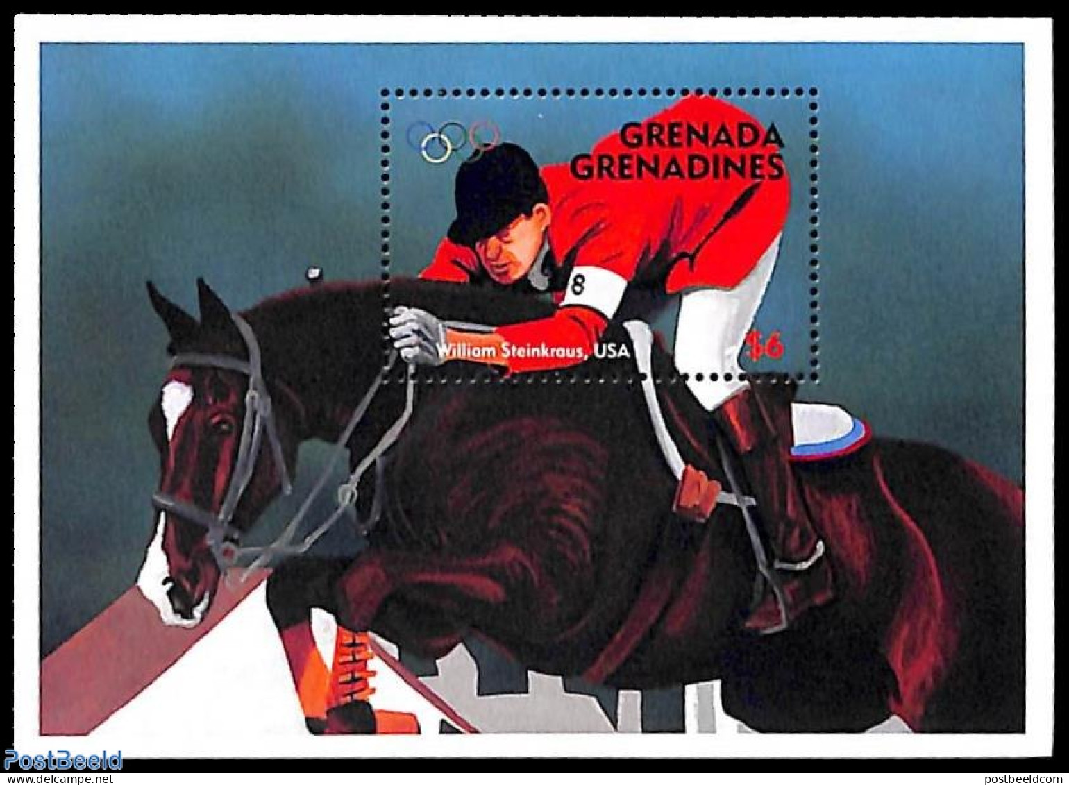 Grenada Grenadines 1996 Olympic Games S/s, Mint NH, Nature - Sport - Horses - Olympic Games - Grenade (1974-...)