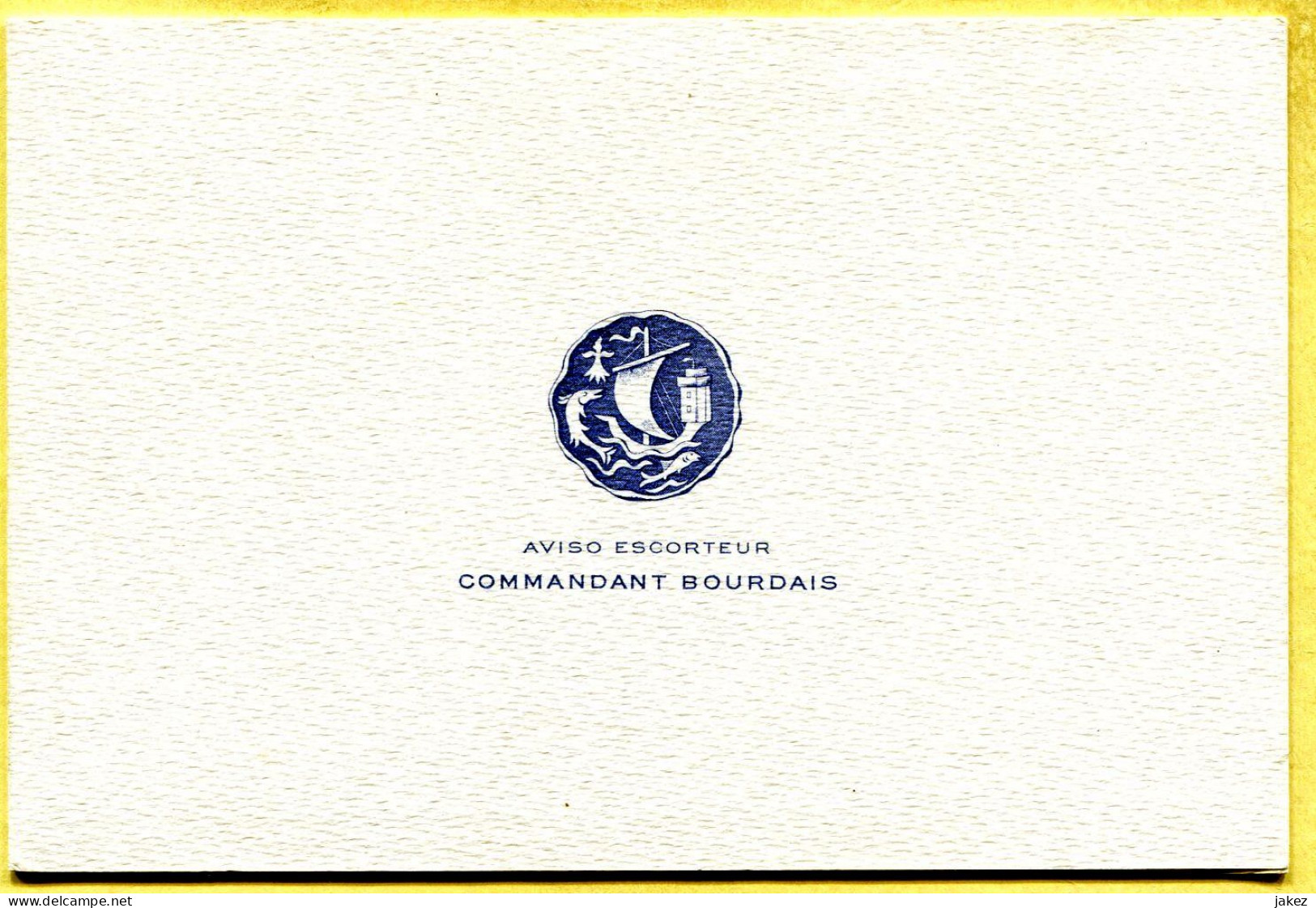 Aviso Escorteur Commandant Bourdais - Carte Pour Correspondance Sous Enveloppe Avec Photo - Other & Unclassified