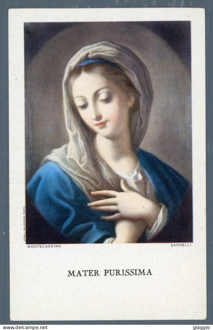 °°° Santino N. 9392 - Mater Purissima - Montecassino °°° - Religion & Esotérisme