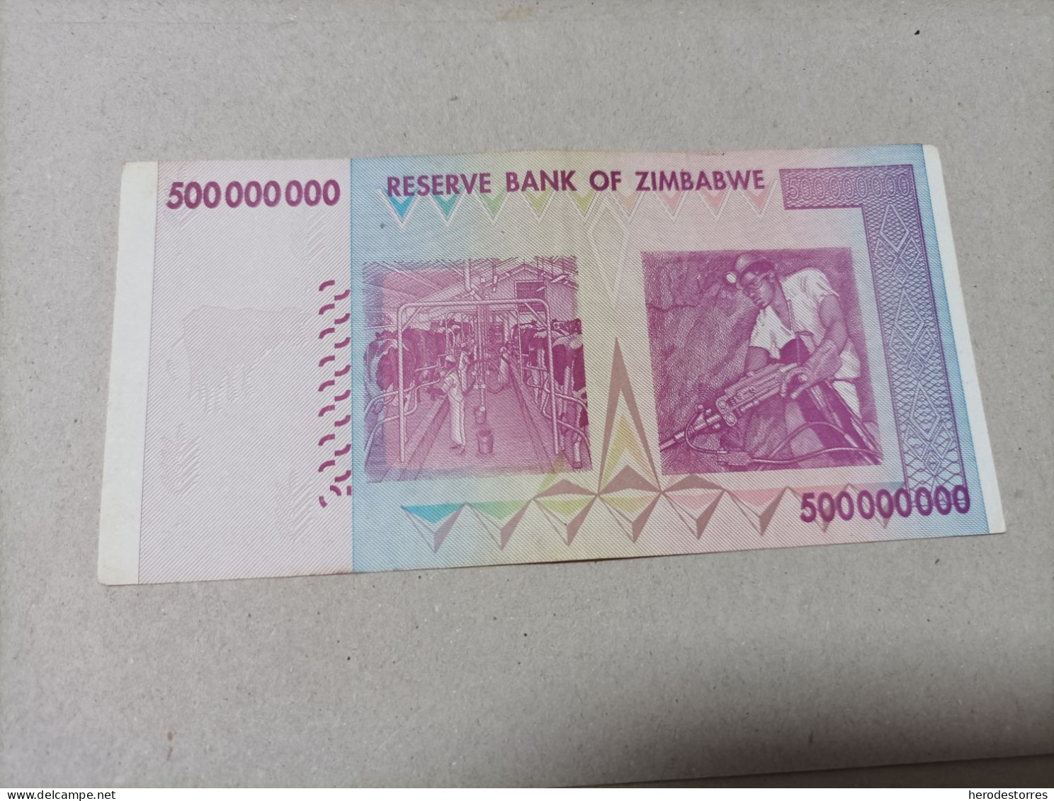 Billete Zimbabwe 500000000 Millones De Dólares, Año 2008, Serie AA - Simbabwe
