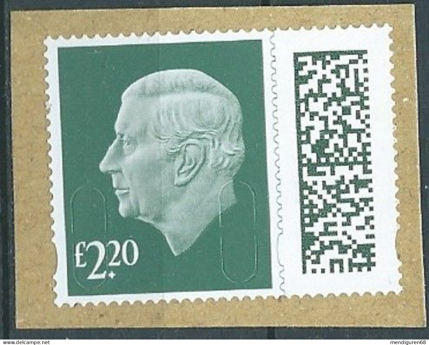 GROSSBRITANNIEN GRANDE BRETAGNE GB 2023 KING CHARLES III  £2.20 USED ON PAPER NOT CANCEL SG V5025 YT 5562 MI 5171 SN KC5 - Used Stamps