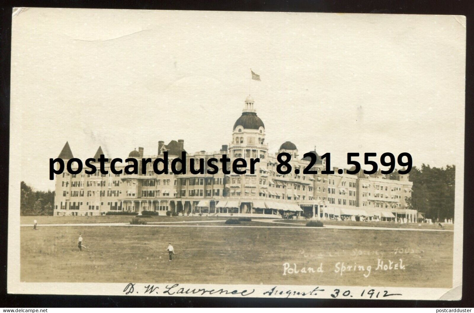POLAND Maine 1930s Spring Hotel. Real Photo Postcard (h2783) - Andere & Zonder Classificatie