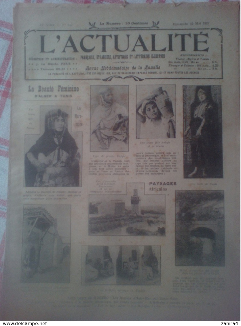 L'Actualité N°643 Beauté Femme Alger Tunis Napoléon Védrinesdébris Avion Course BouinL'opium Chinois Mr Dumollet Mode - 1900 - 1949