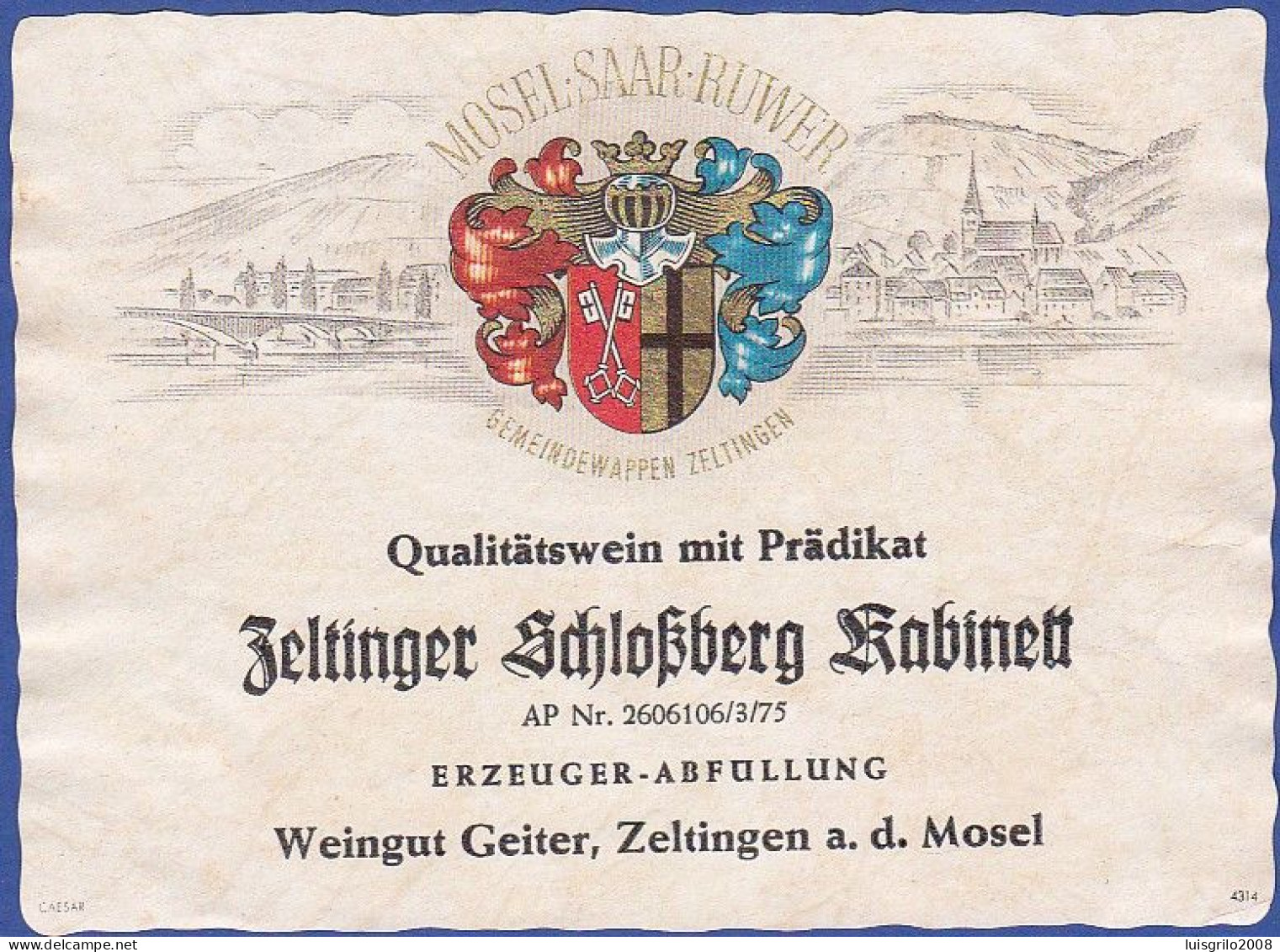 Germany - Mosel.Saar.Ruwer -|- Erzeuger-Abfulling, Weingut Geiter, Zeltingen A.D. Mosel - Alcohols & Spirits