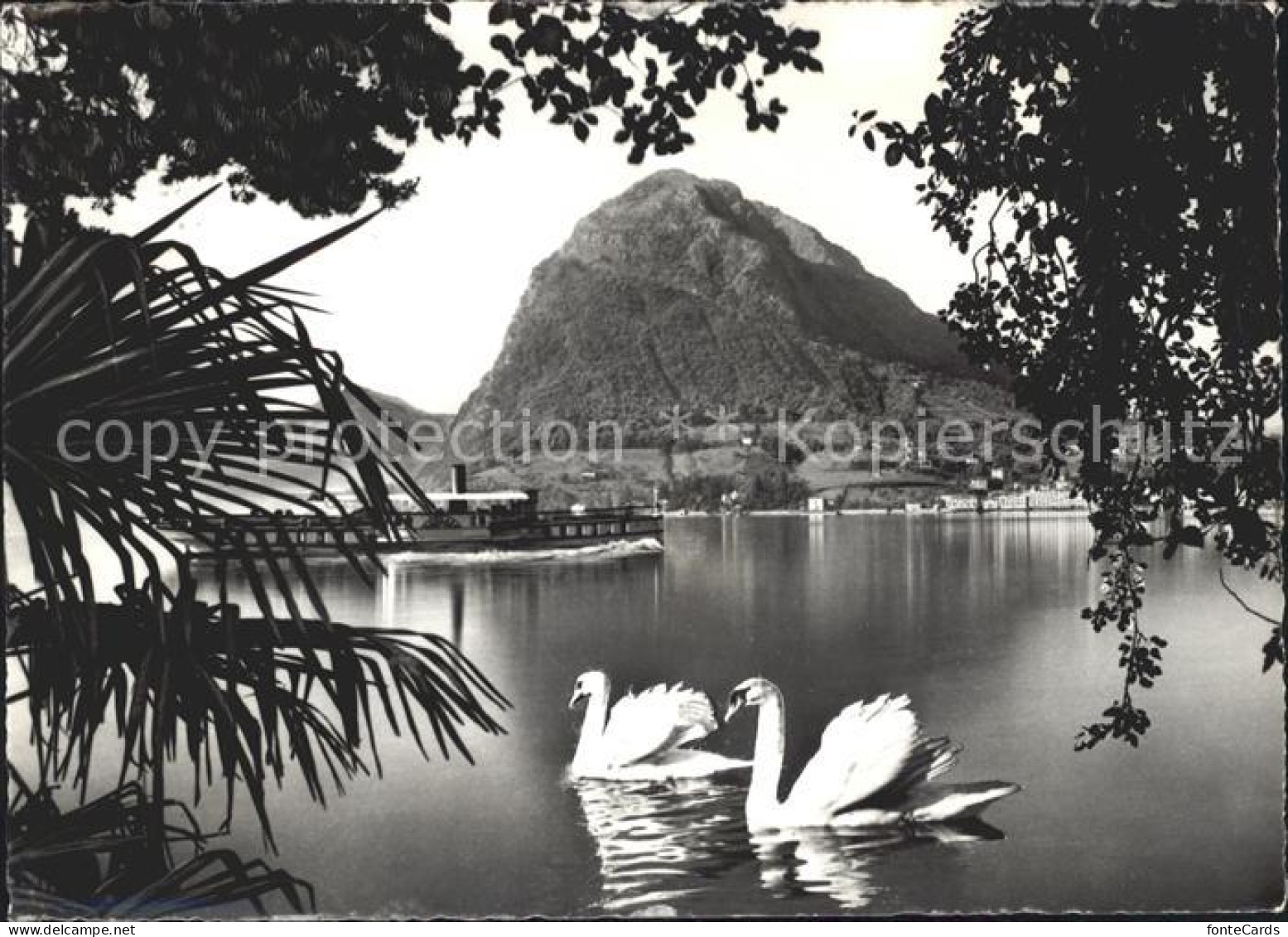 11641554 Lugano TI Monte S.Salvatore Dampfschiff Schwaene Lugano - Autres & Non Classés